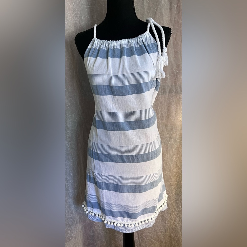 I.M.A Striped beachy linen dress